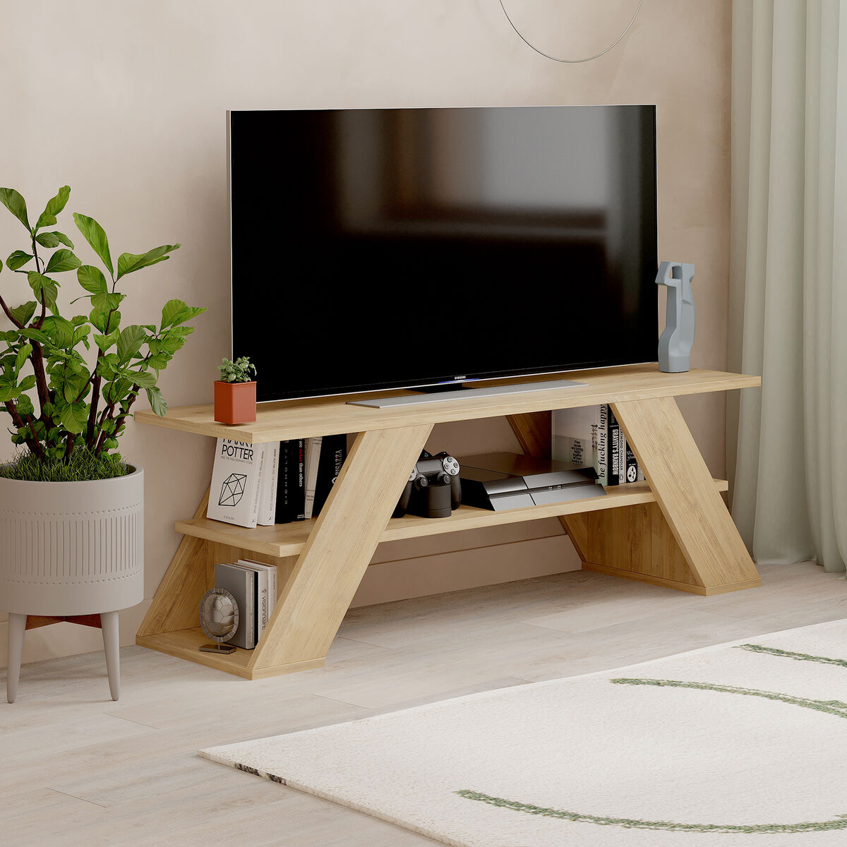 TV-möbler Alexandra House Living Diagonal Brun 120 x 40 x 33 cm - 3