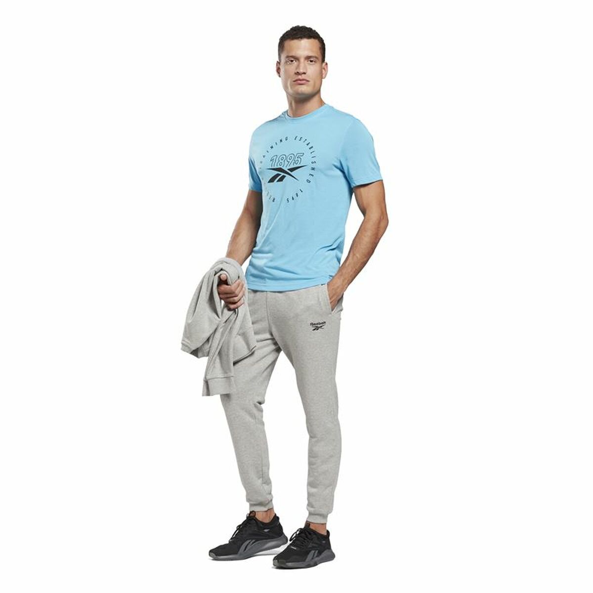 Byxor för vuxna Reebok Identity  Grå - 4