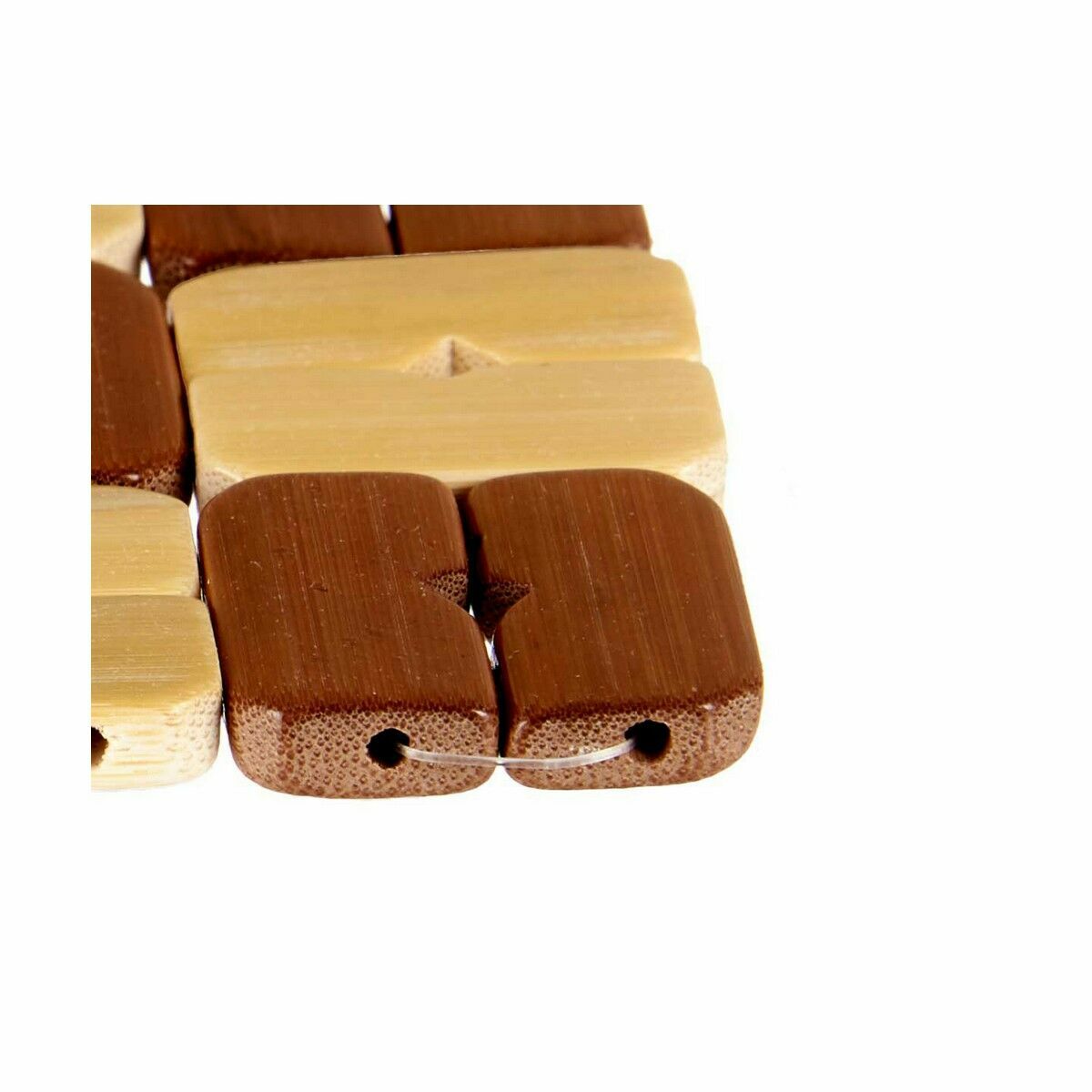 Bordsunderlägg Set Fyrkantig Bambu Brun 13 x 2 x 13 cm (24 antal) - 4