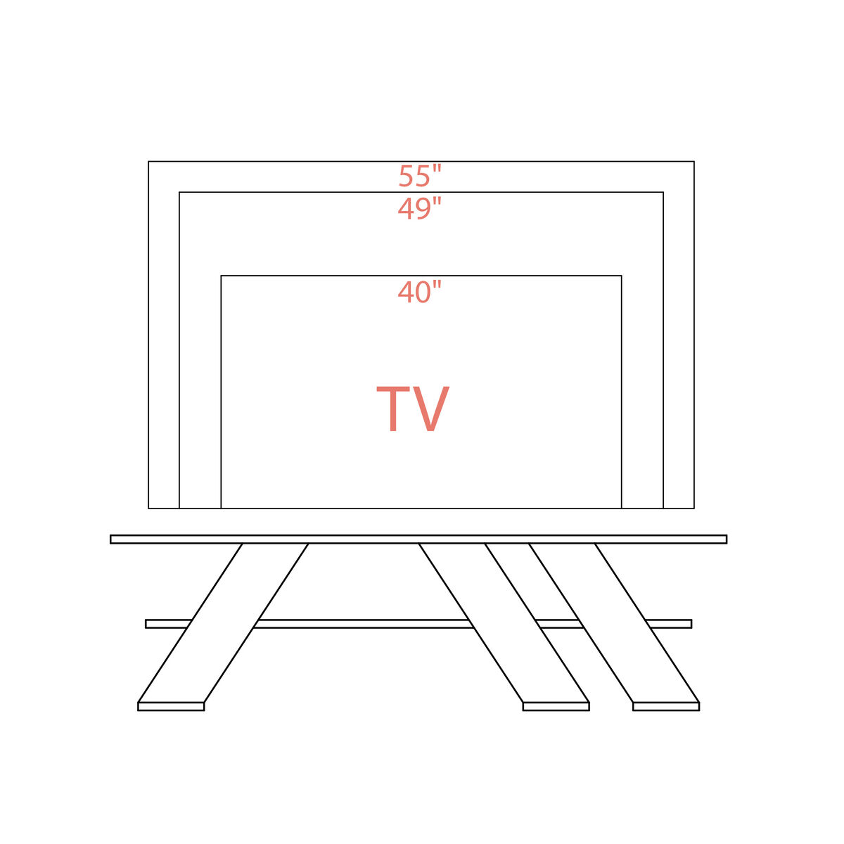 TV-möbler Alexandra House Living Diagonal Vit 140 x 40 x 34 cm - 4