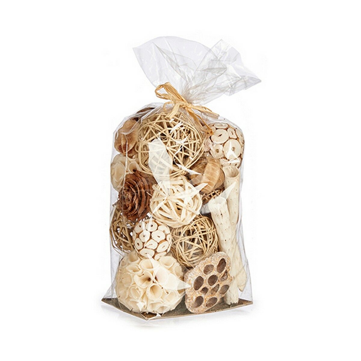Väska Dekorativa bollar 18 x 34 x 14 cm Brun Vit (12 antal) - 5