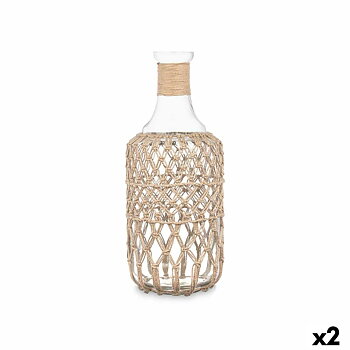 Flaska 21638BR Transparent 19 x 48 cm Dekorations (2 antal)