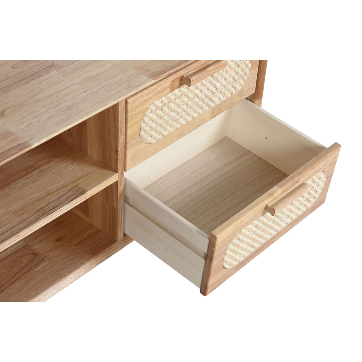 TV-möbler Home ESPRIT Naturell Metall Gummiträ 120 x 30 x 48 cm - 6