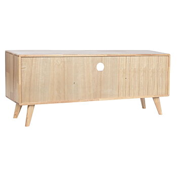 TV-möbler Home ESPRIT Naturell Metall Gummiträ 120 x 30 x 48 cm