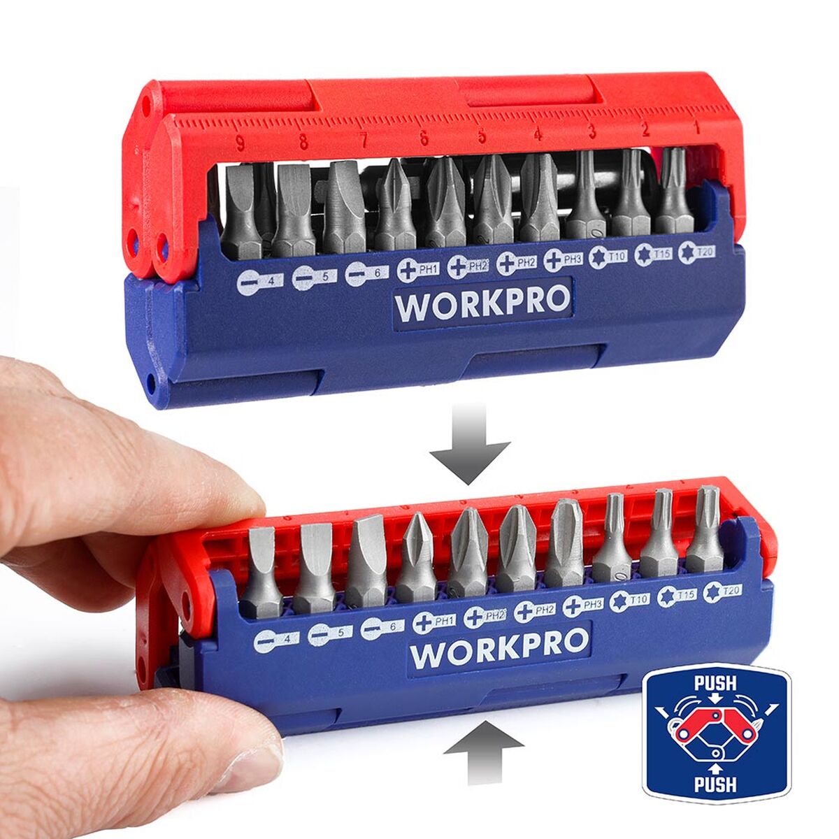 Bitssats Workpro Skruvmejsel 13 Delar - 4