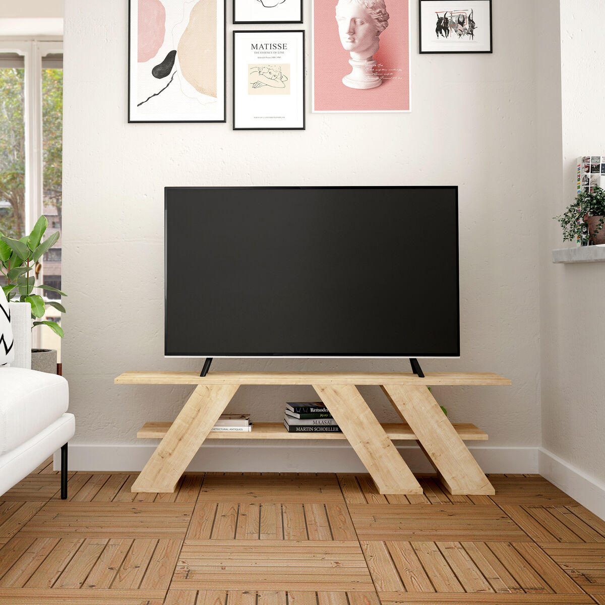TV-möbler Alexandra House Living Diagonal Brun 140 x 40 x 34 cm - 3