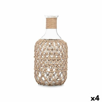 Flaska 21639BR Transparent Naturell 18 x 38 cm Dekorations (4 antal)