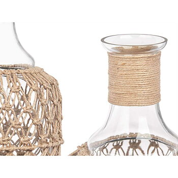 Flaska 21639BR Transparent Naturell 18 x 38 cm Dekorations (4 antal)