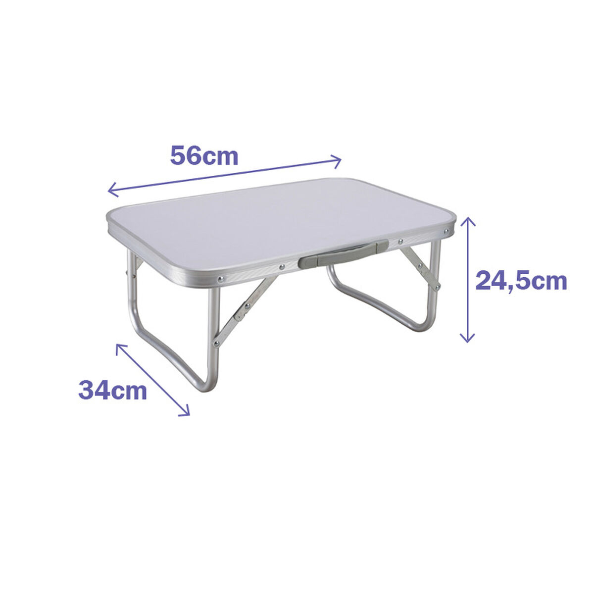 Marbueno Bord Aluminium Vikbart Bord D19 Blandat Camping och Strand 56X34X24,5 cm 10015 - 3
