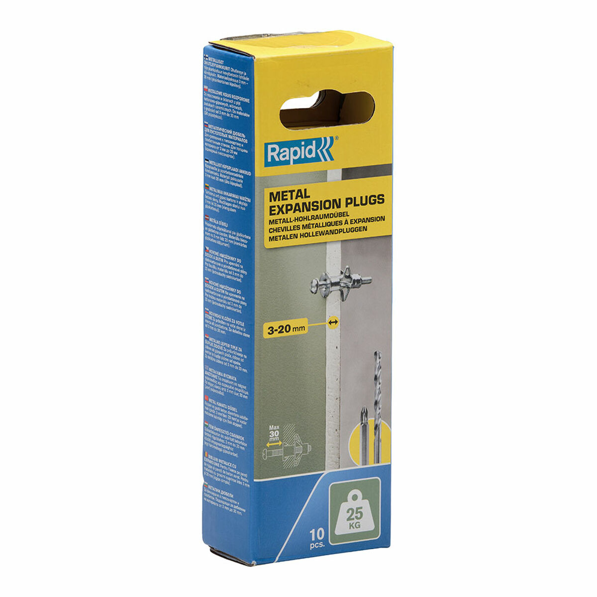 Pluggar och skruv Rapid 5001548 Ø 8 x 46 mm M4 x 58 mm Metall Expansion 10 antal - 3