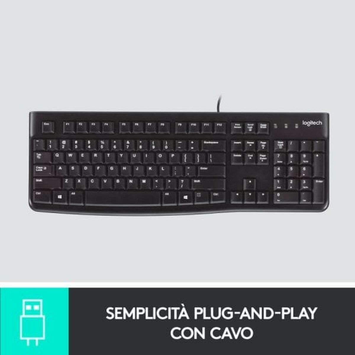Tangentbord Logitech Svart QWERTY - 5