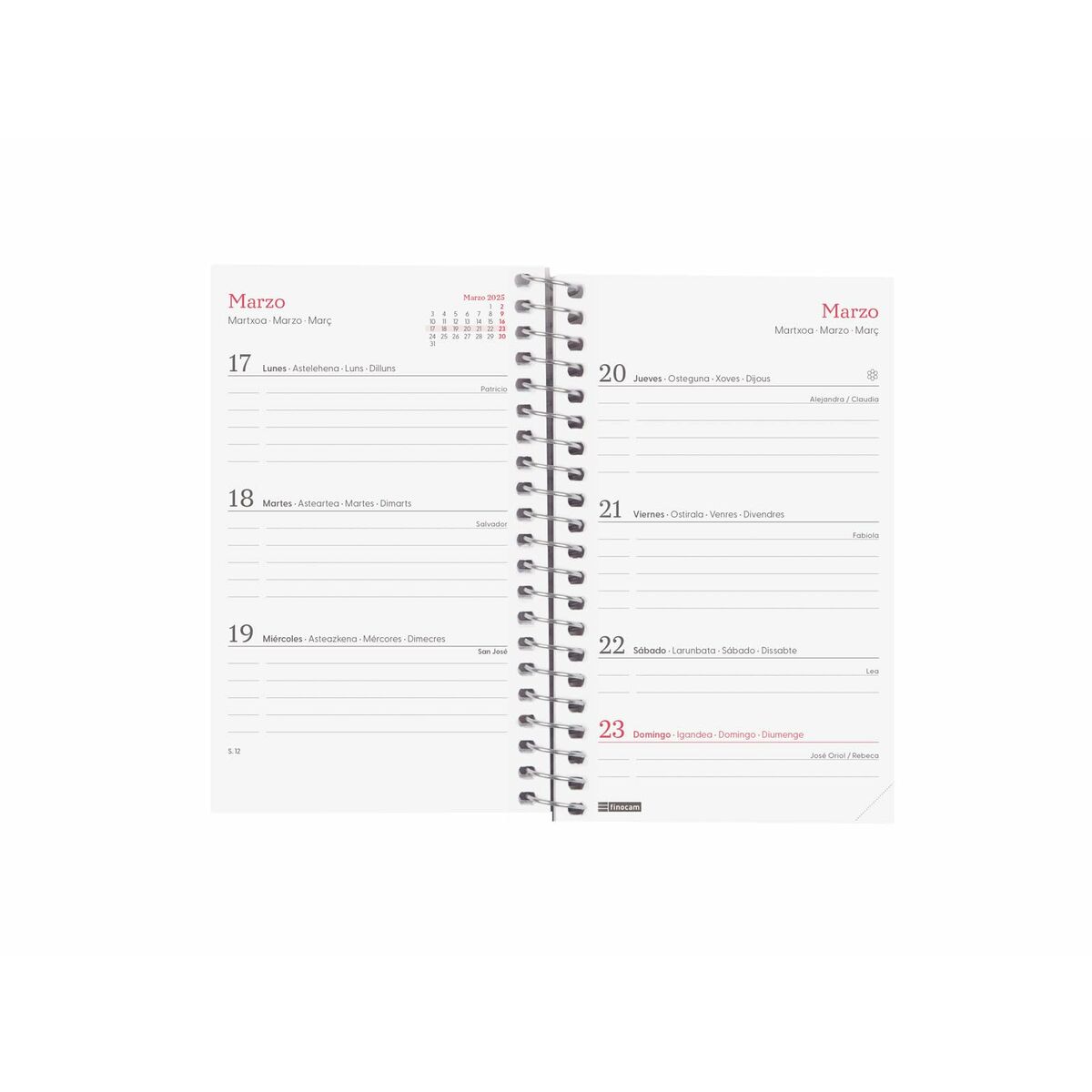 Dagbok Finocam DESIGN COLLECTION 7,9 x 12,7 cm 2025 Blommig - 6