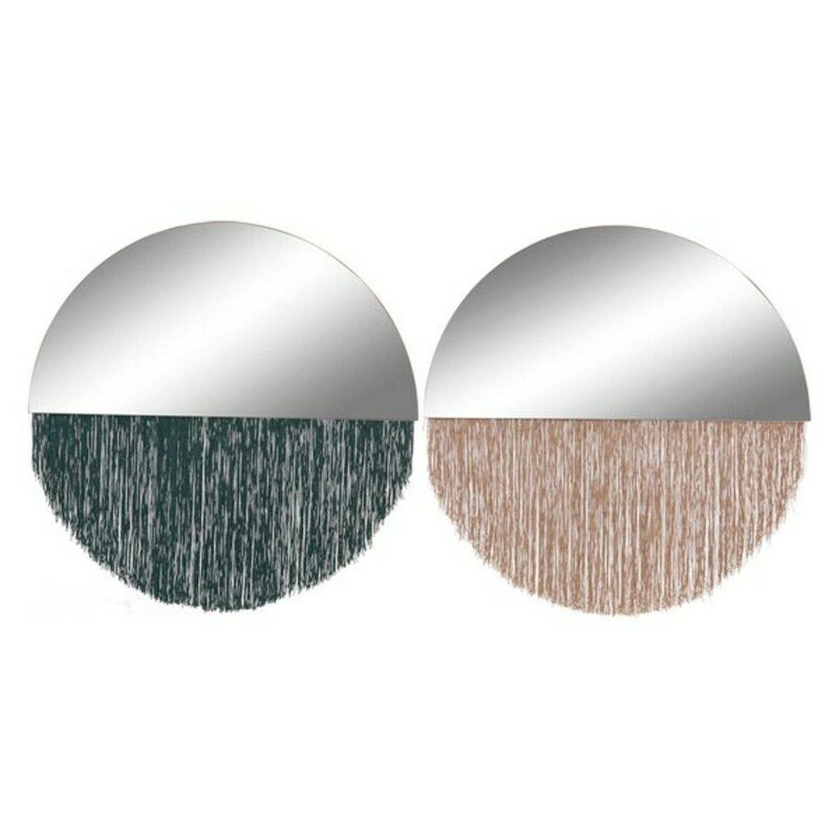 Väggspegel DKD Home Decor Grön Gyllene Frans 50 x 0,5 x 50 cm (2 antal) - 5