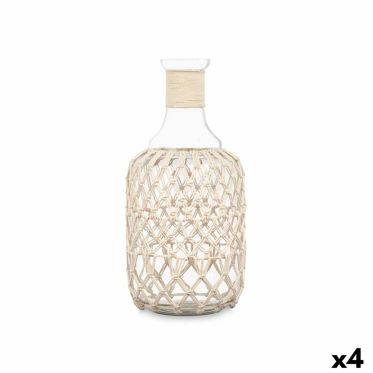 Dekorativ flaska Gift Decor Vit Transparent 18 x 38 cm 18 x 38 x 18 cm Dekorations (4 antal)