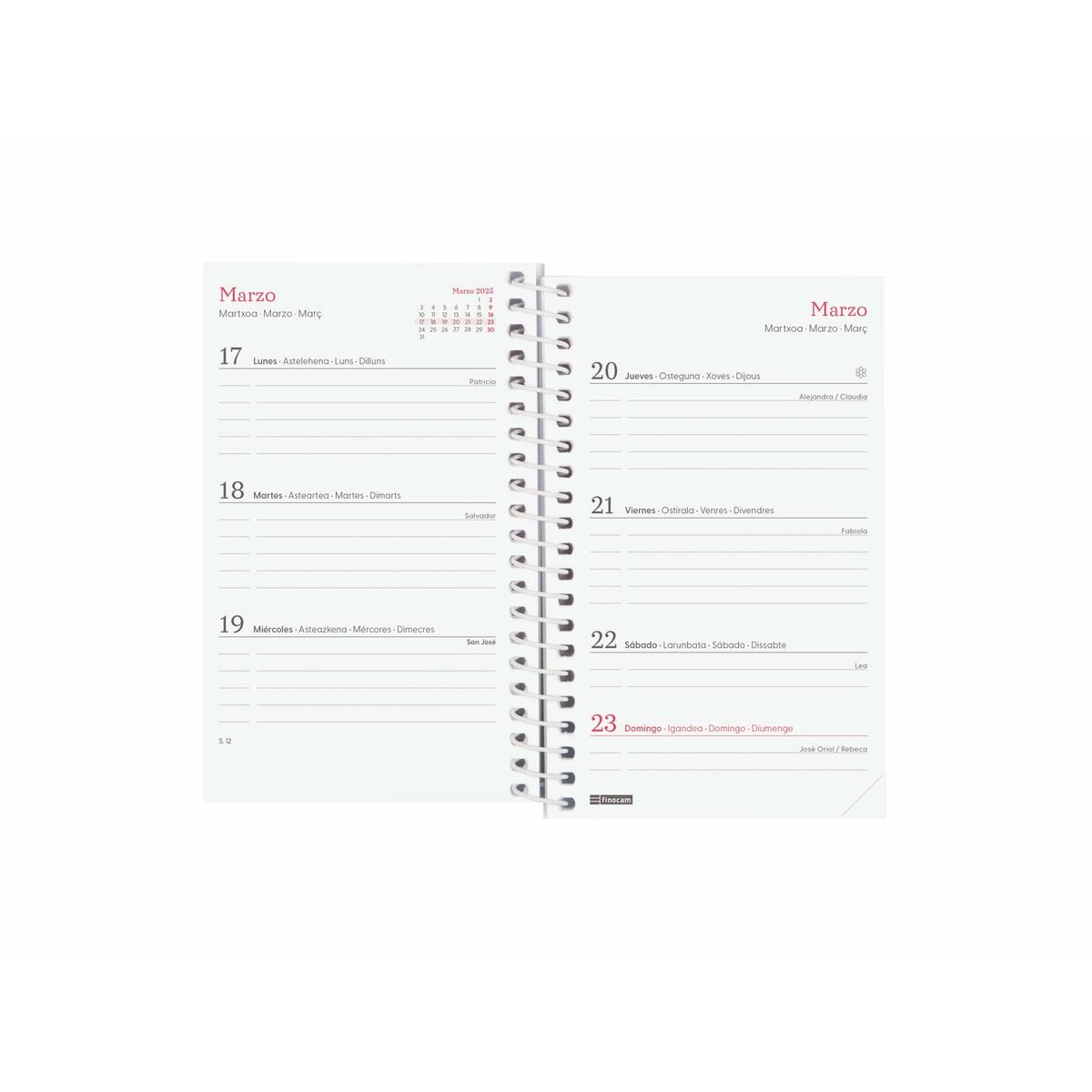Dagbok Finocam DESIGN COLLECTION 7,9 x 12,7 cm 2025 Blommig - 6