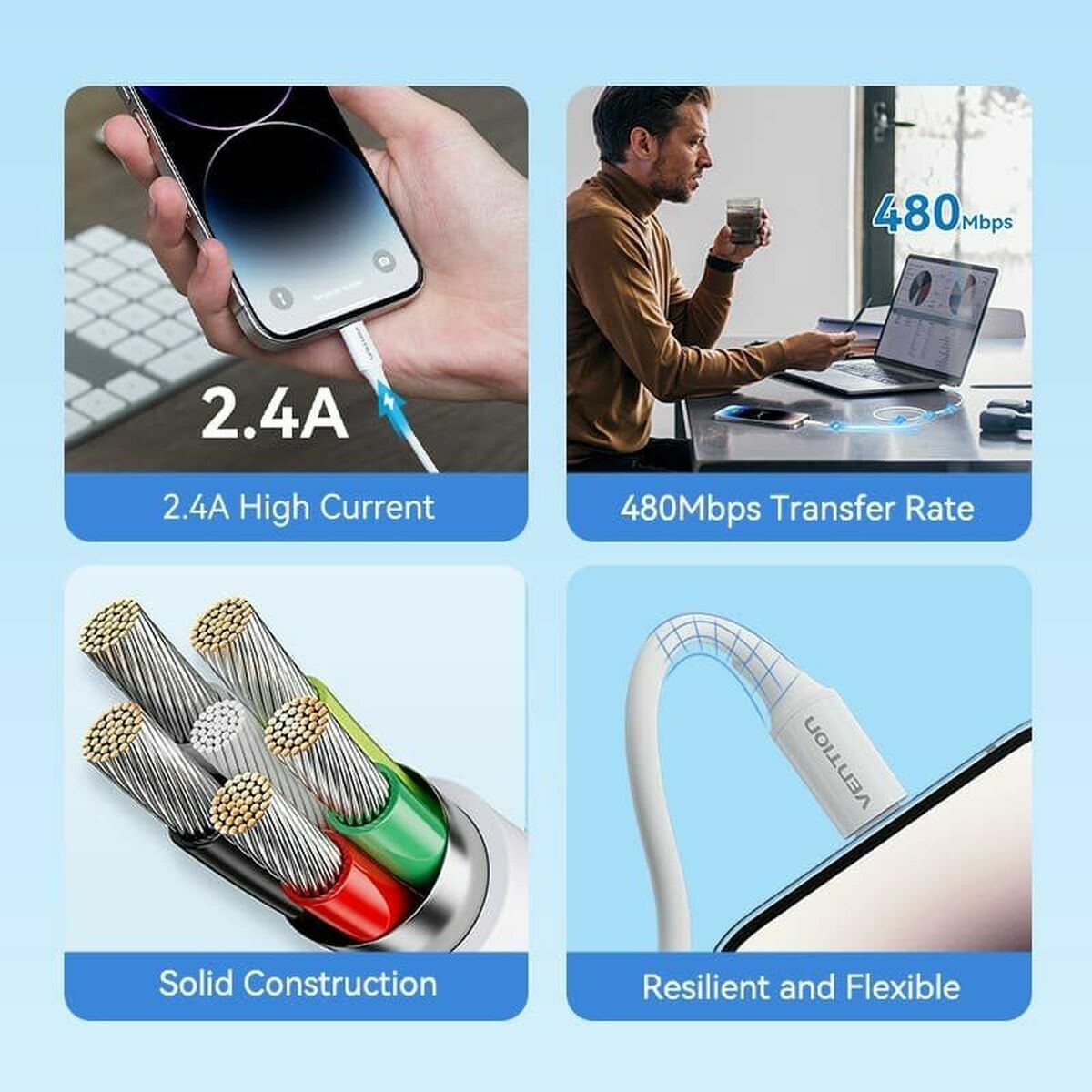 Kabel Lightning Vention LAIWF - 2