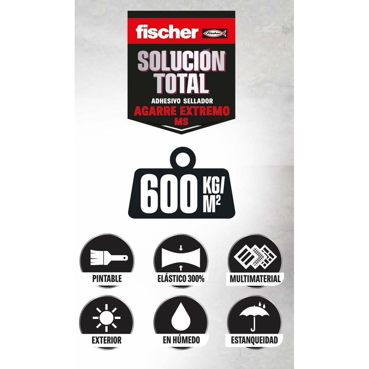 Förseglare/självhäftning Fischer Solución Total 572475 Vit 290 ml Extra stark - 2