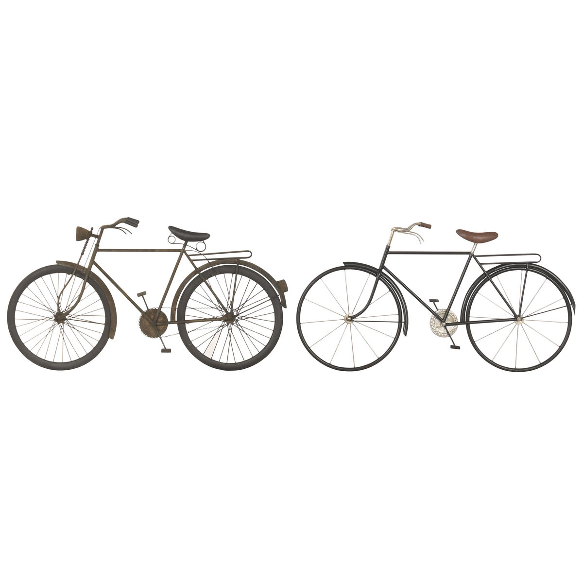 Väggdekoration Home ESPRIT Brun Svart Metall Cykel Vintage 87 X 5 X 45 CM (2 antal)