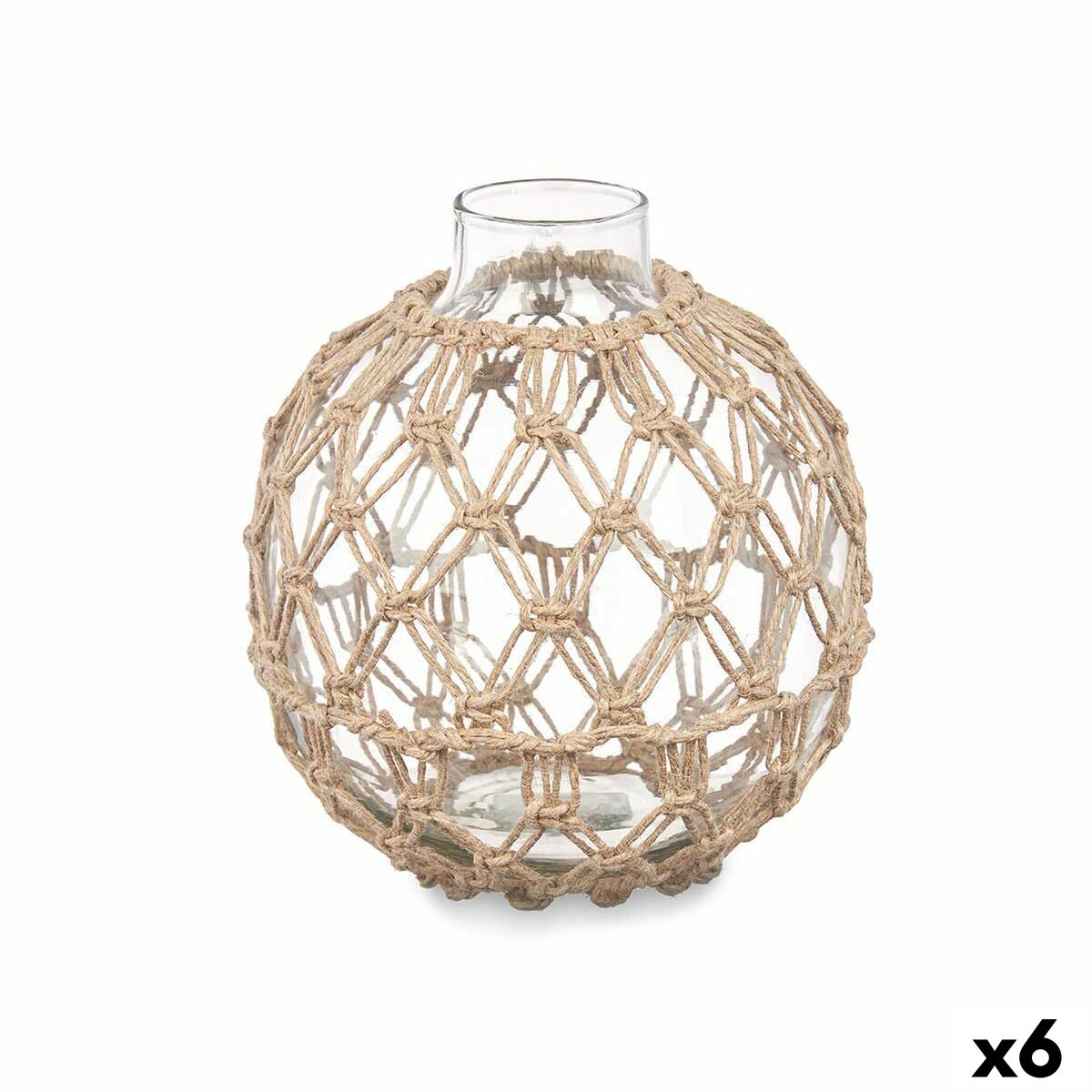 Dekorationsboll Gift Decor Transparent Naturell 18 x 20 x 18 cm 18 x 20 cm (6 antal)