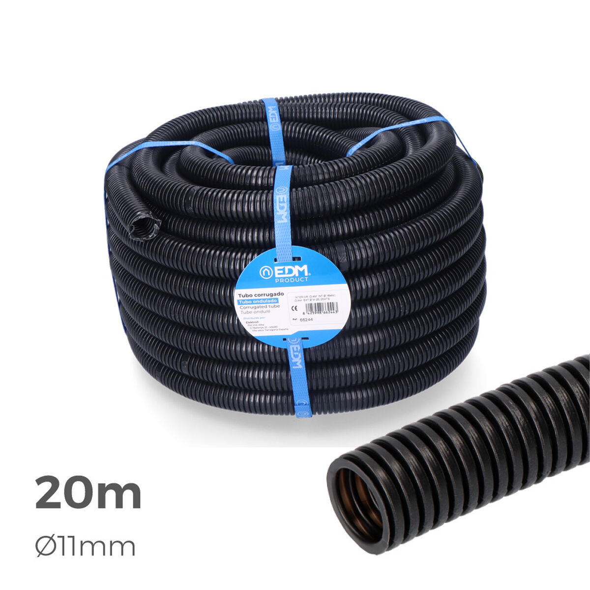 Korrugerad EDM 66203 Ø 16 mm Rör Insida (20 m) (1 antal) - 4