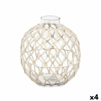 Dekorationsboll Gift Decor Vit Transparent 21 x 23 cm 21 x 23 x 21 cm (4 antal)
