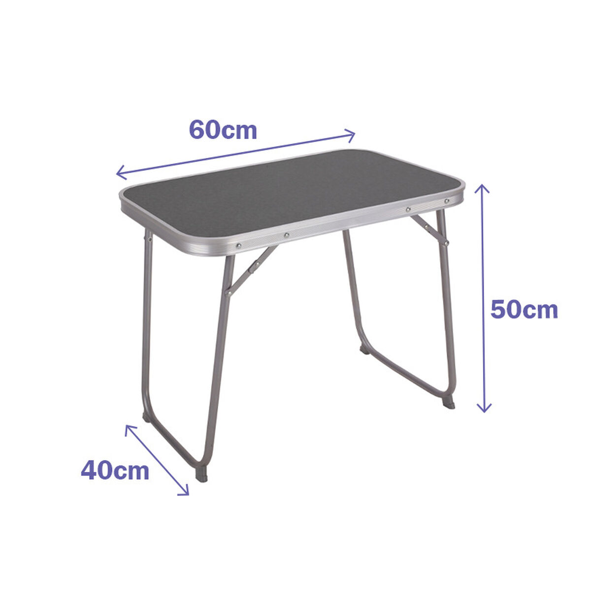 Marbueno hopfällbart bord i stål D16 Blandad camping och strand 60X40X50 cm 10016 - 3