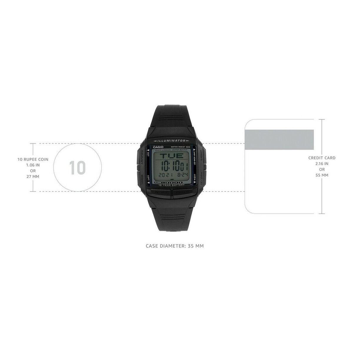 Unisexklocka Casio DB-36-1AV (Ø 37 mm) - 5