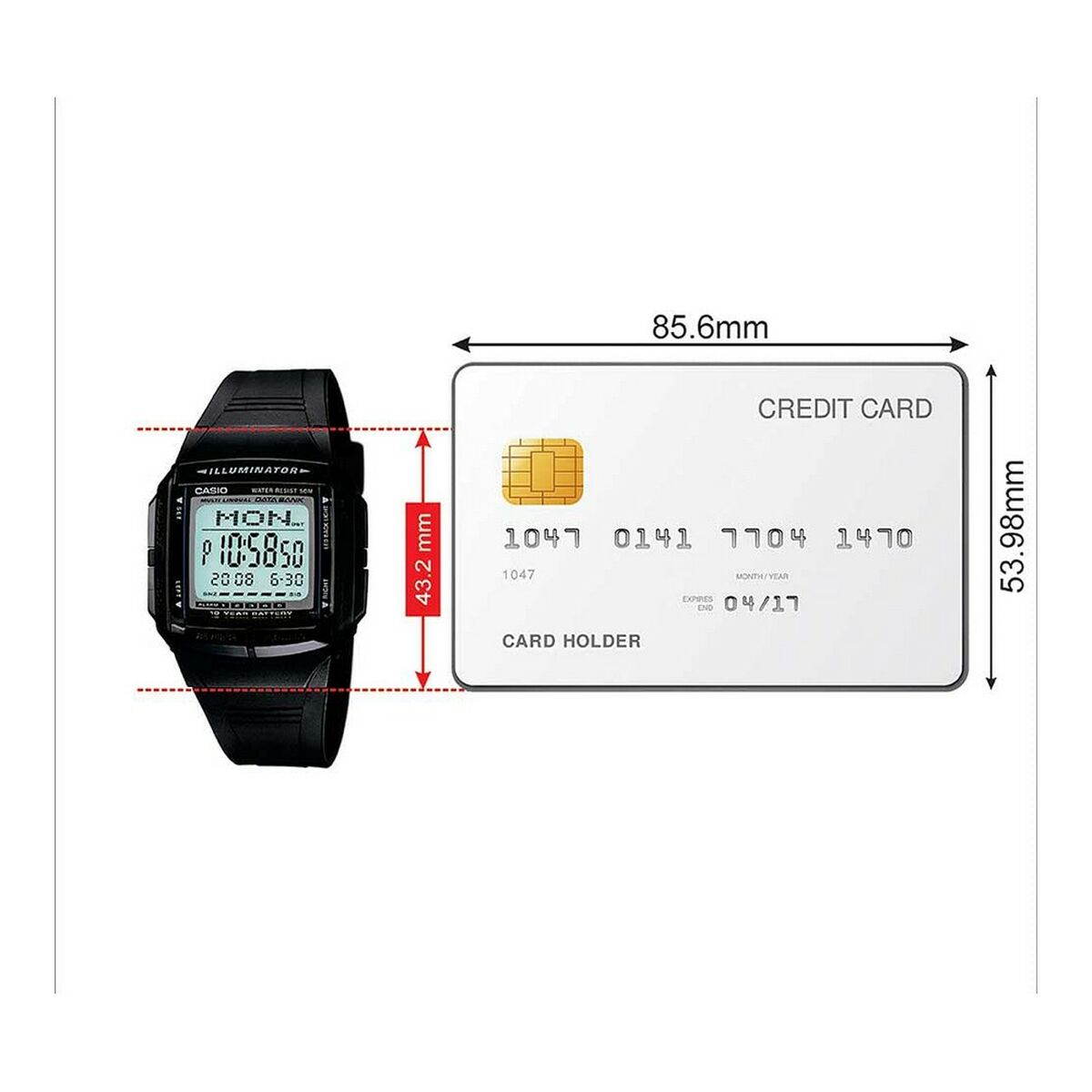 Unisexklocka Casio DB-36-1AV (Ø 37 mm) - 4