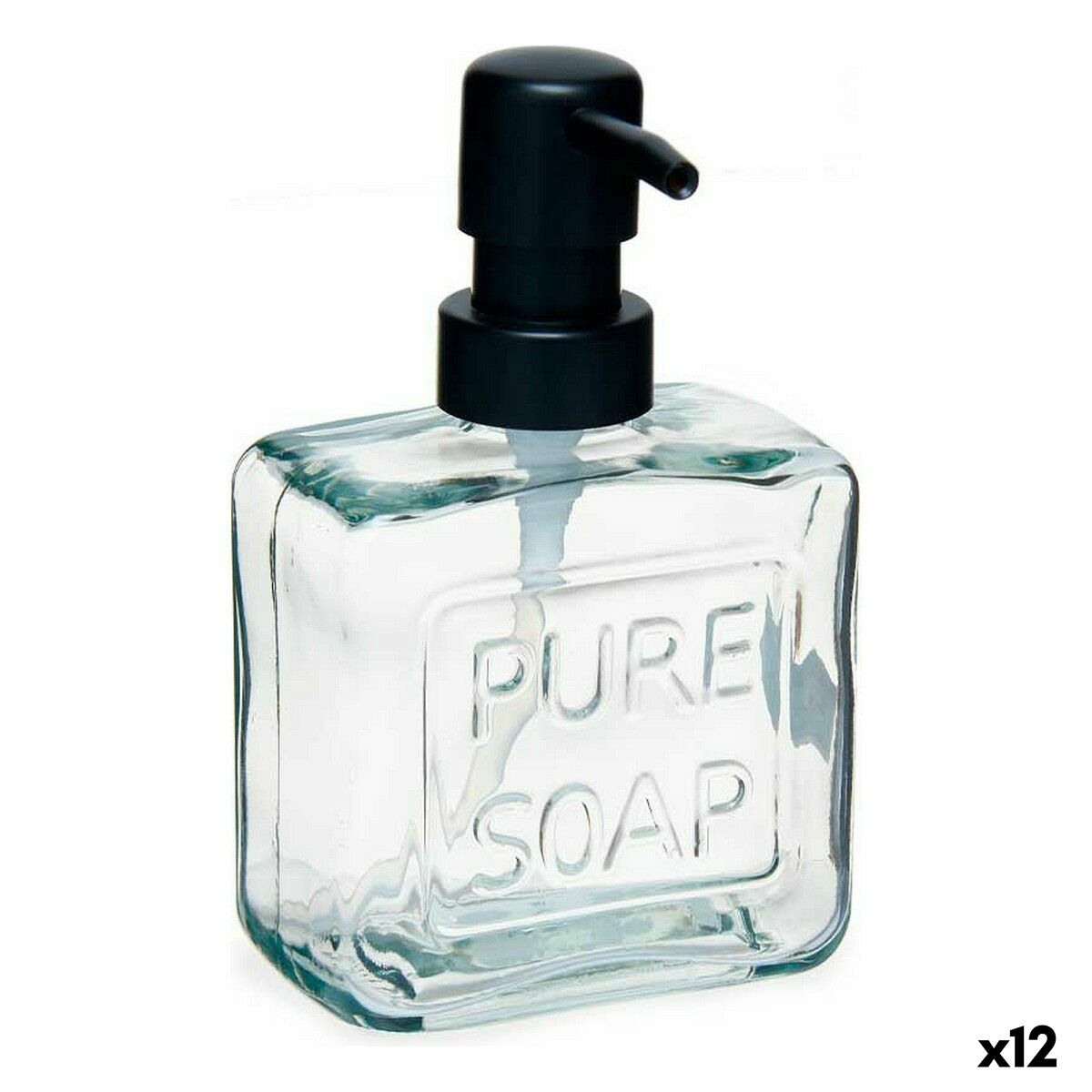 Tvåldispenser Berilo Pure Soap Transparent Glas Plast 250 ml 9 x 15 x 5 cm (12 antal)