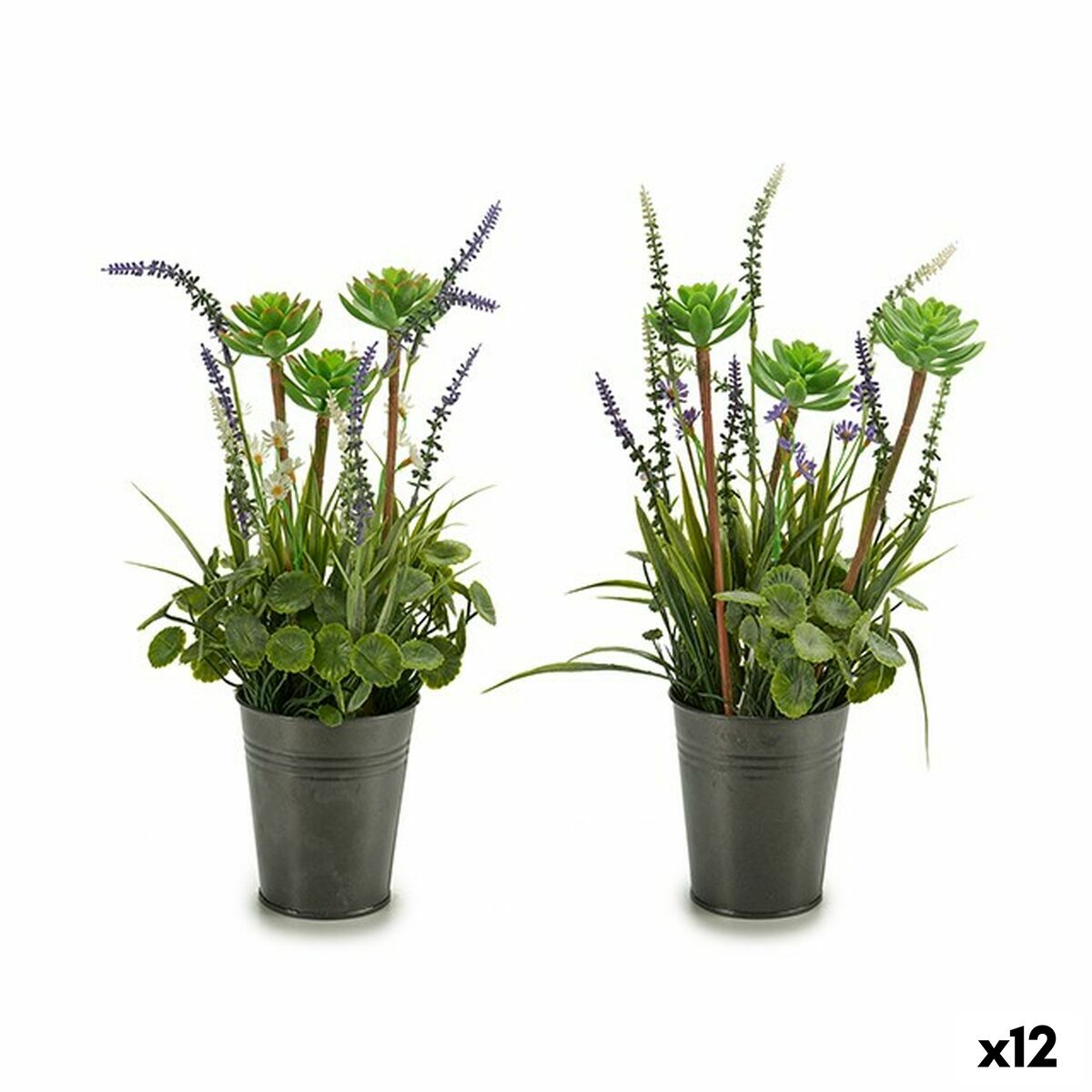 Dekorativ växt Ibergarden Metall Plast Lavendel 13 x 40 x 13 cm (12 antal) - 3