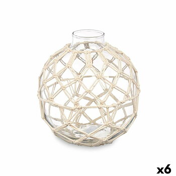 Dekorationsboll Gift Decor Vit Transparent 18 x 20 x 18 cm 18 x 20 cm (6 antal)