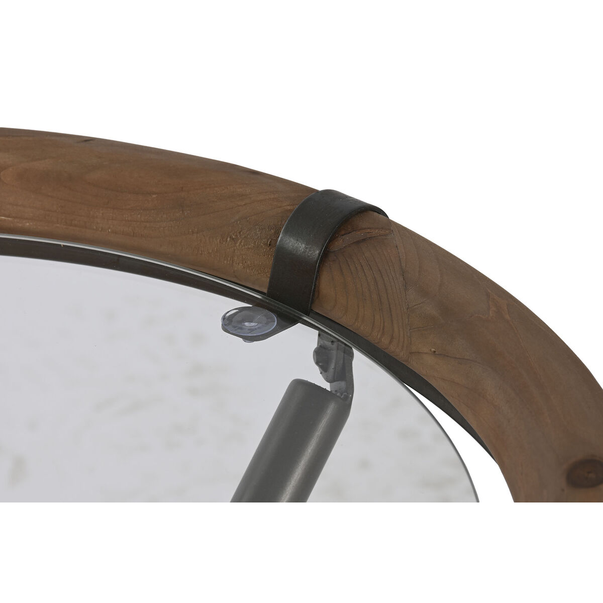 2-bordsset Home ESPRIT Svart Naturell Glas Gran 65 x 65 x 66 cm - 3