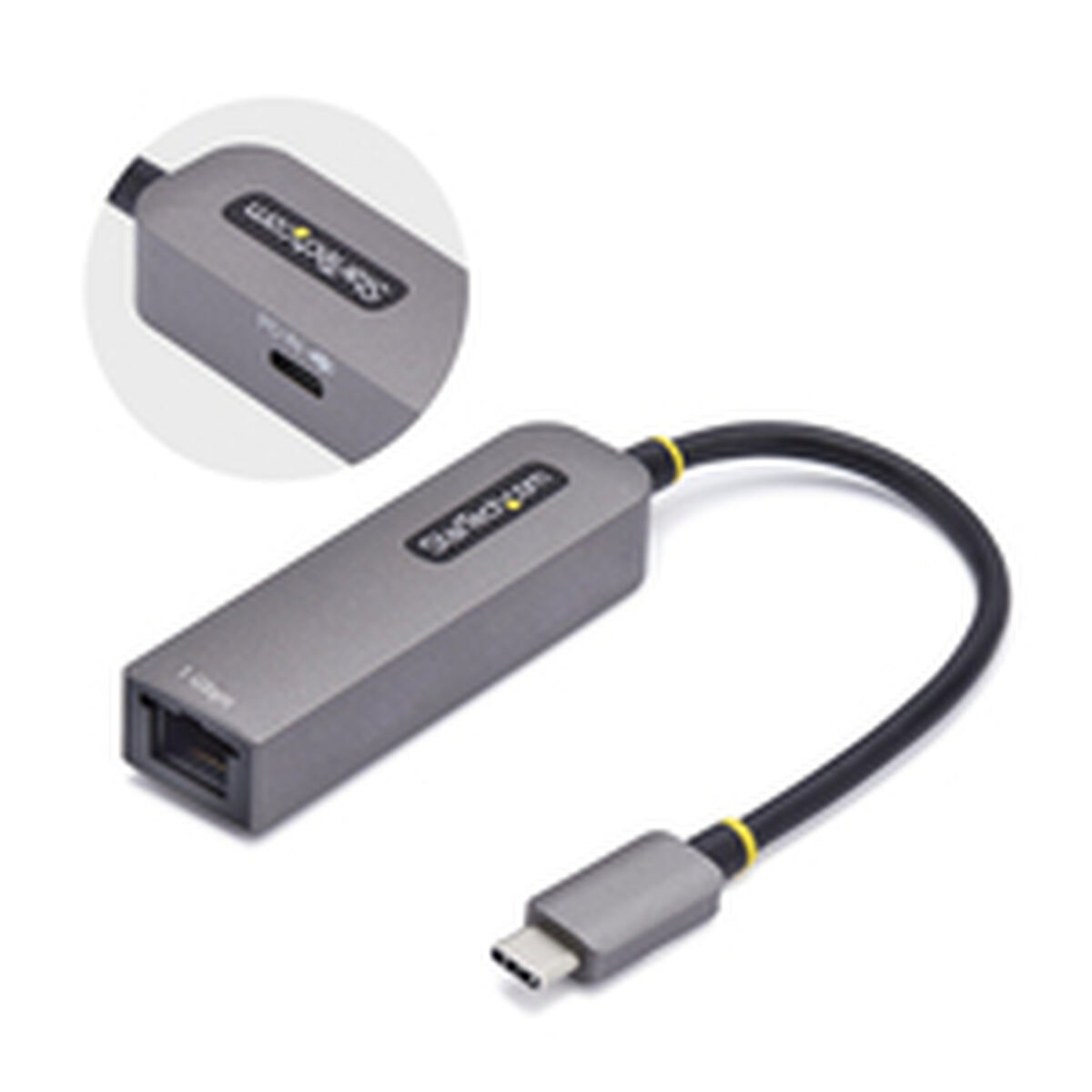 USB-kabel Startech 1GPD3-USB-C-ETHERNET Grå - 2