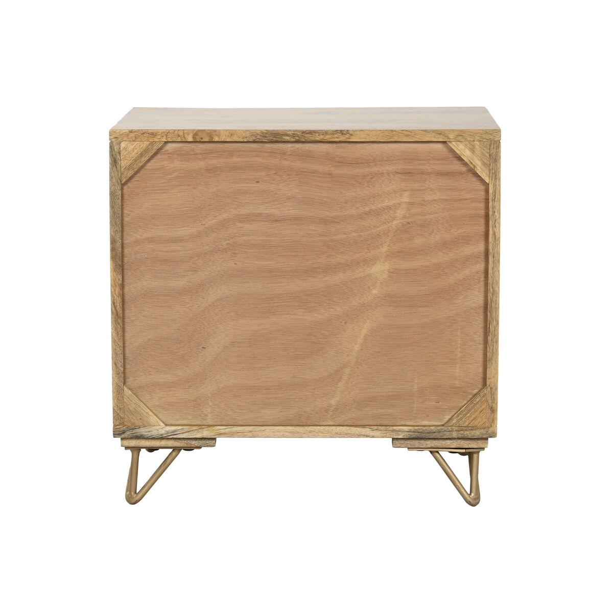 Nattduksbord Home ESPRIT Gyllene Naturell 50 x 40 x 50 cm - 2