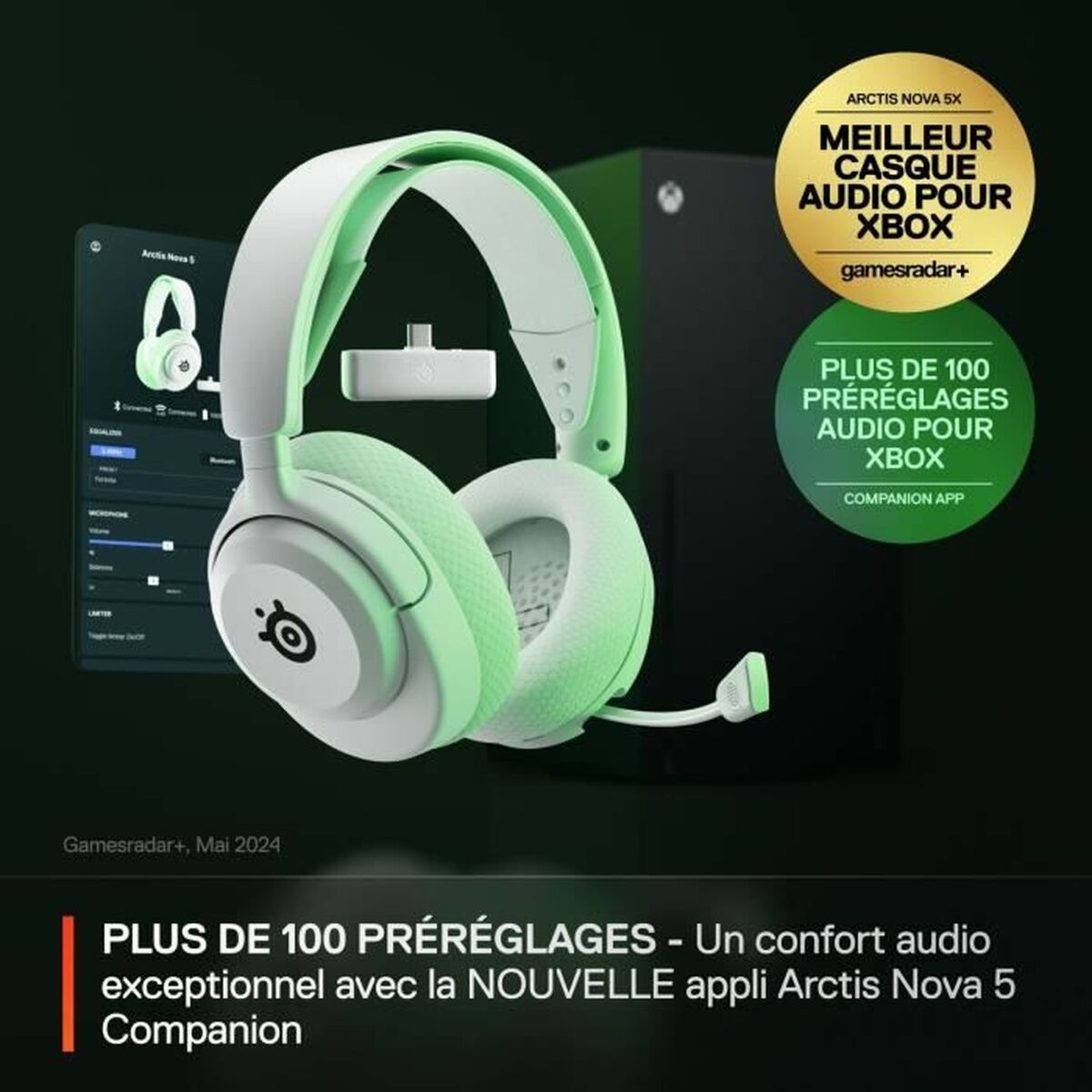 Hörlurar med Mikrofon SteelSeries Arctis Nova 5X Vit - 4