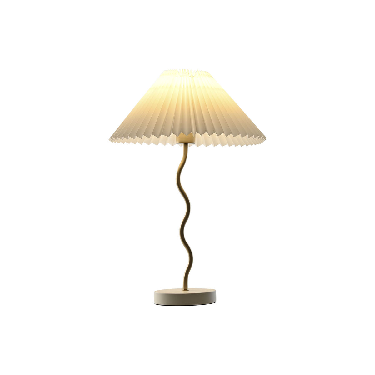 Bordslampa Home ESPRIT Vit Gyllene linne Metall 50 W 220 V 36 x 36 x 52 cm - 5