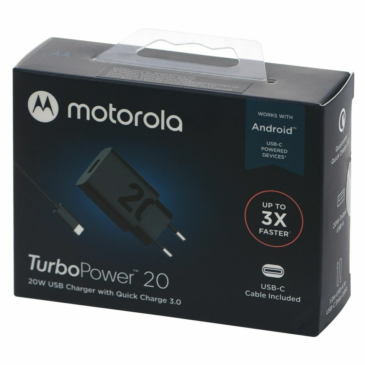 Väggladdare Motorola Svart 20 W (Renoverade A) - 4