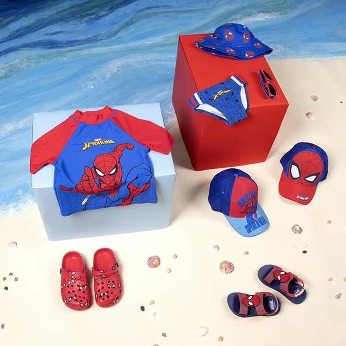 Badtröja Spider-Man Mörkblå - 3