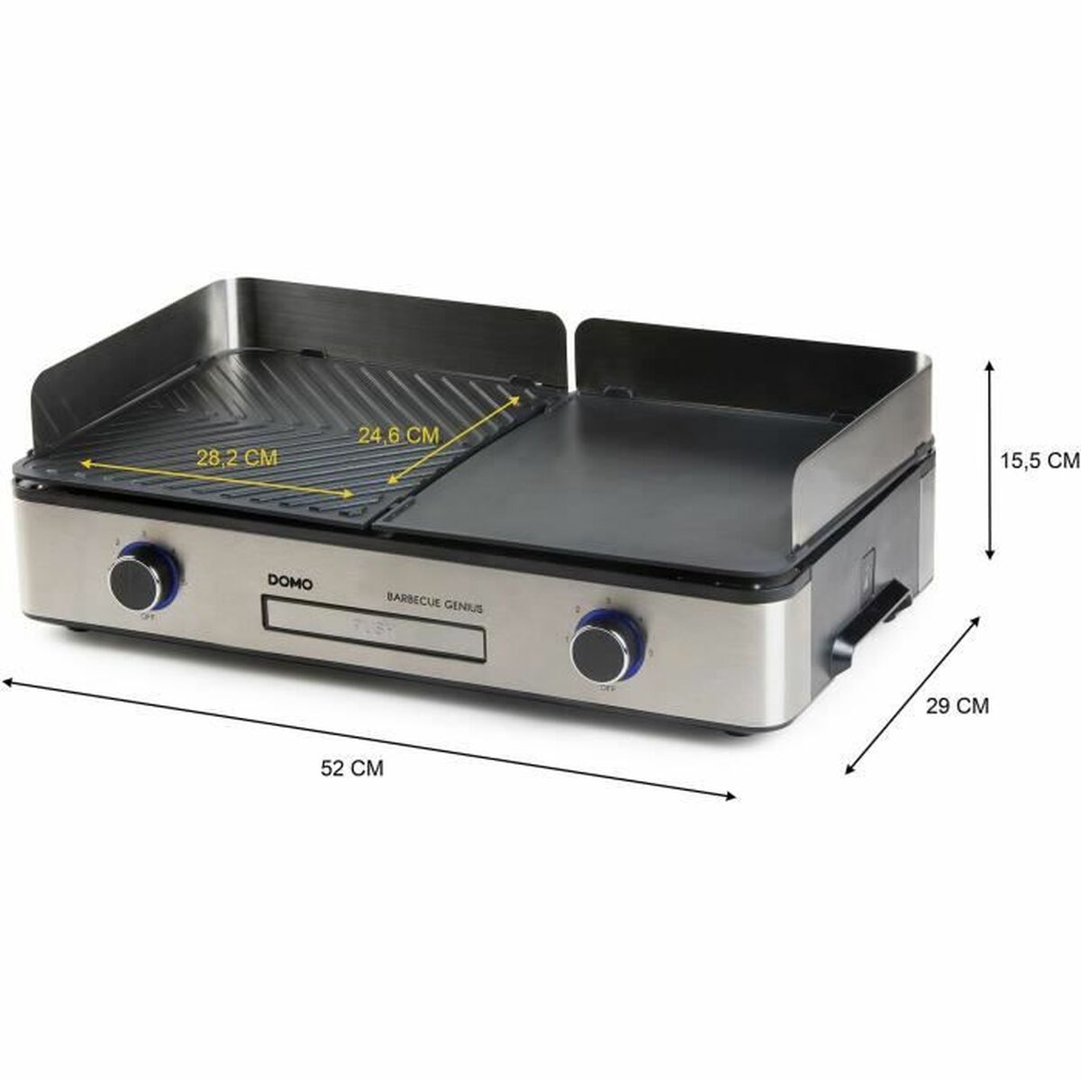 Grillplatta DOMO Svart 2200 W - 2