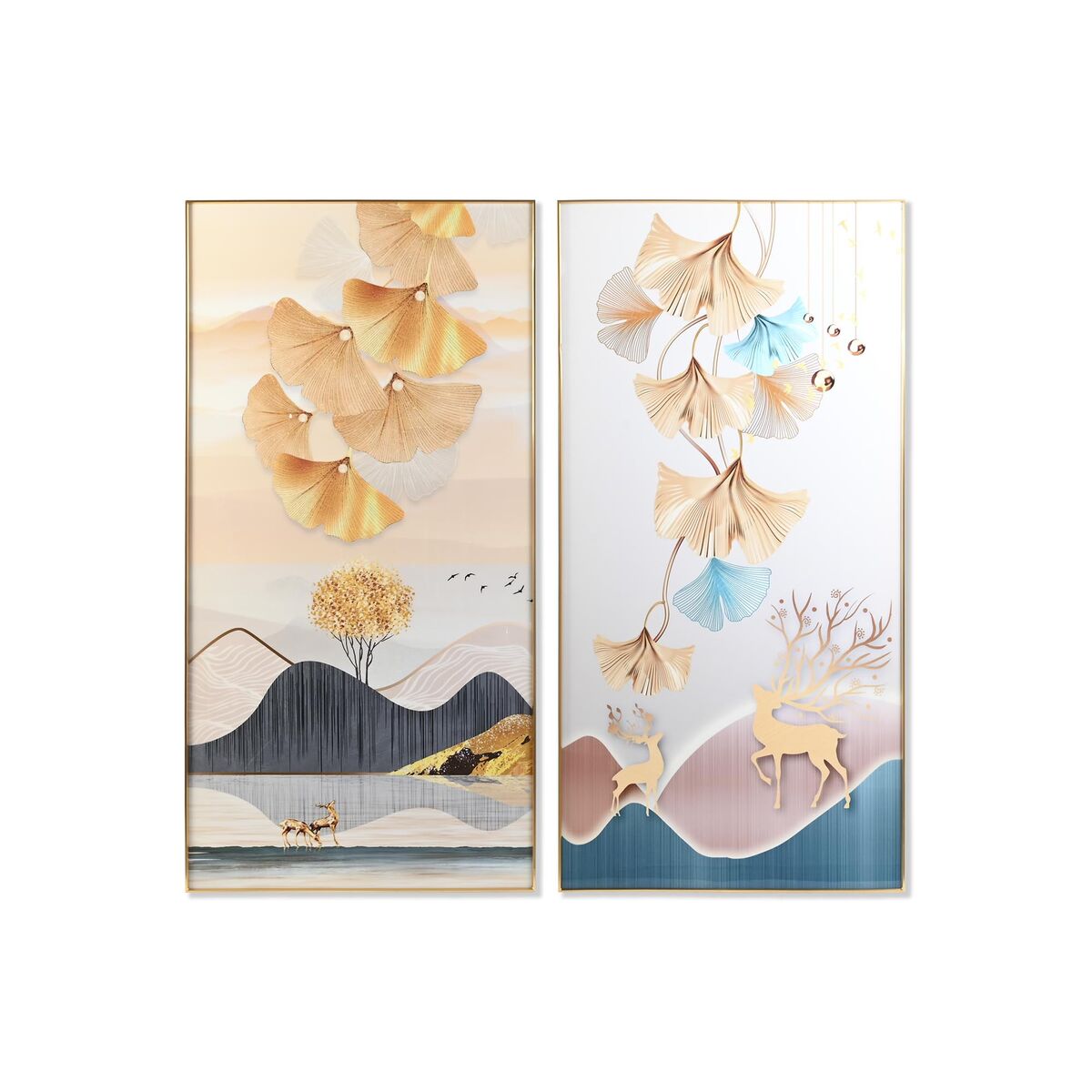 Tavla DKD Home Decor Aluminium Trä MDF 80 x 3 x 160 cm - 4