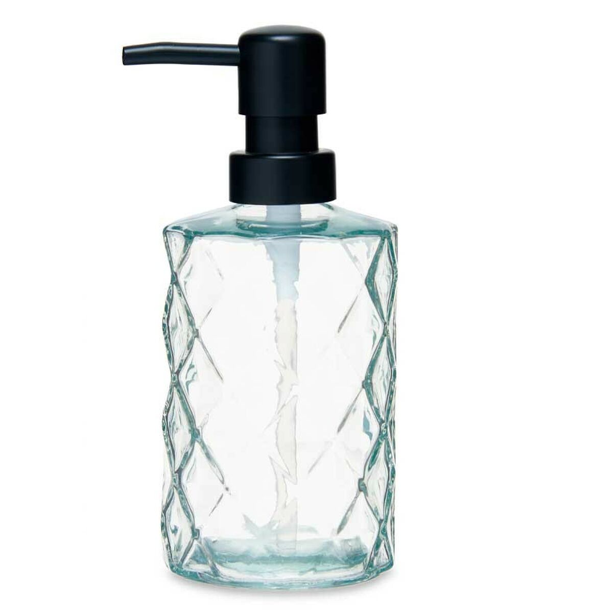 Tvåldispenser Berilo CN-B5463VB-1-367 Transparent Glas Plast Diamant 410 ml 9 x 18 x 7 cm (12 antal) - 4