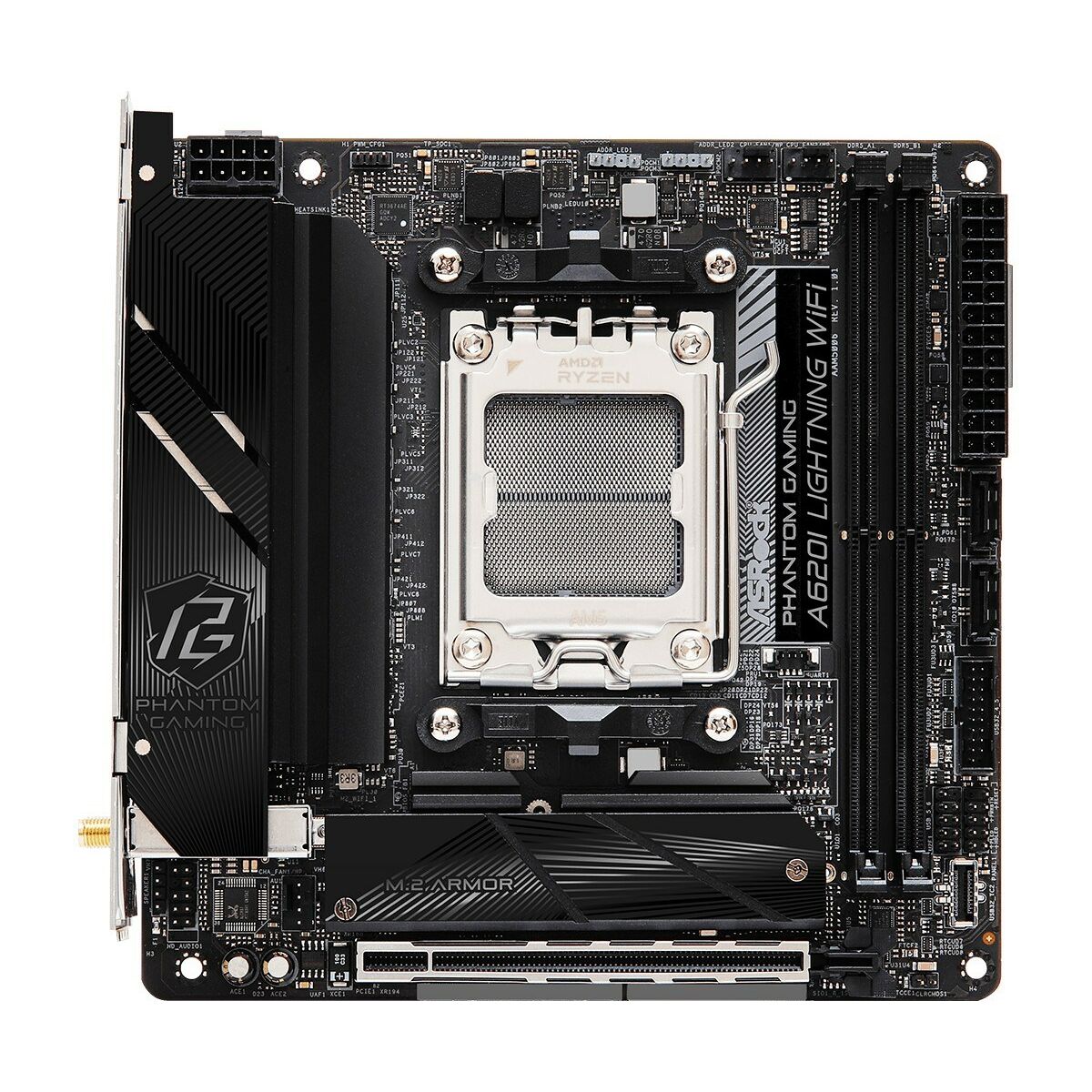 Moderkort ASRock A620I LIGHTNING WIFI Intel Wi-Fi 6 AMD AM5 AMD A620 - 5
