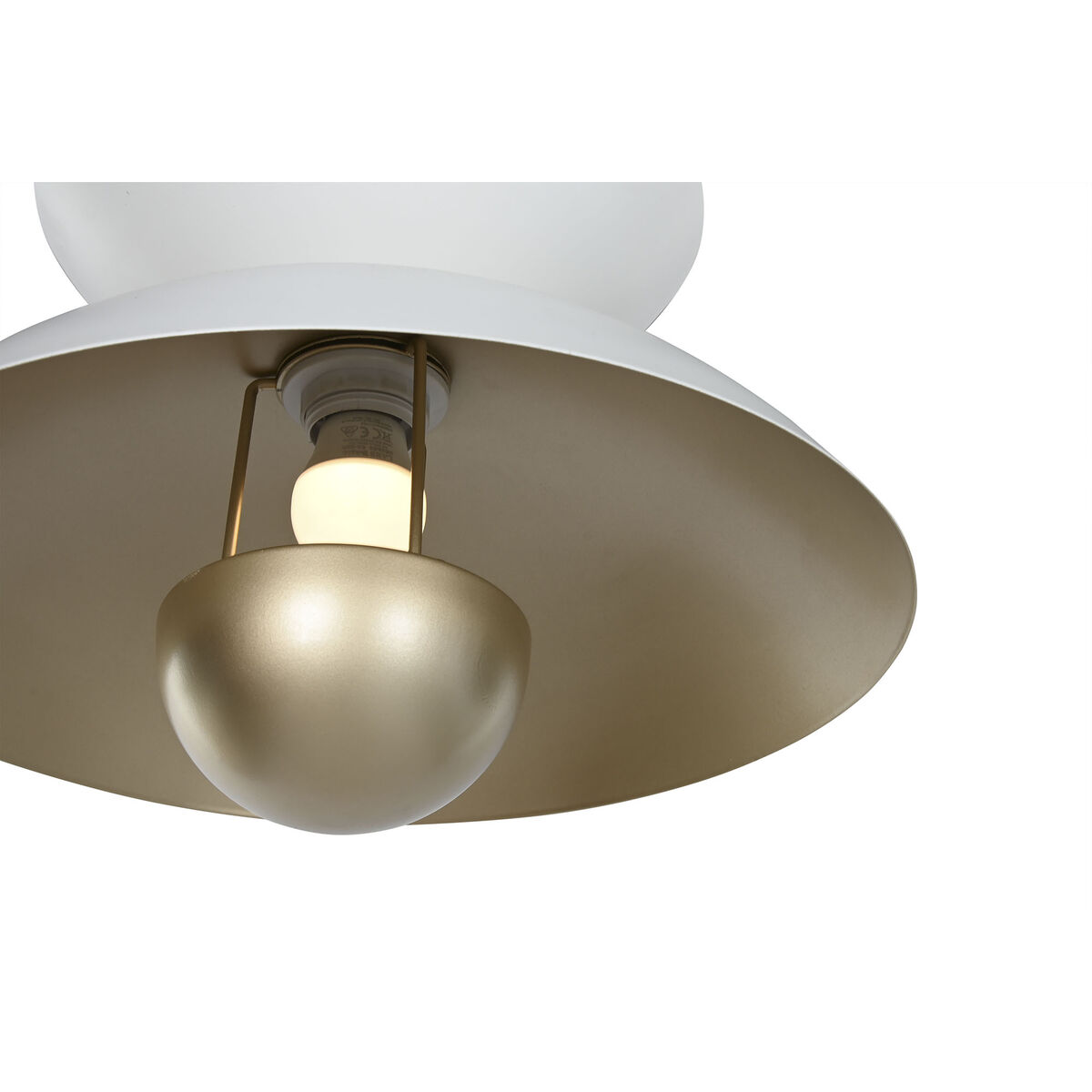 Taklampa Home ESPRIT Vit Gyllene Metall 50 W 36 x 36 x 22 cm - 3