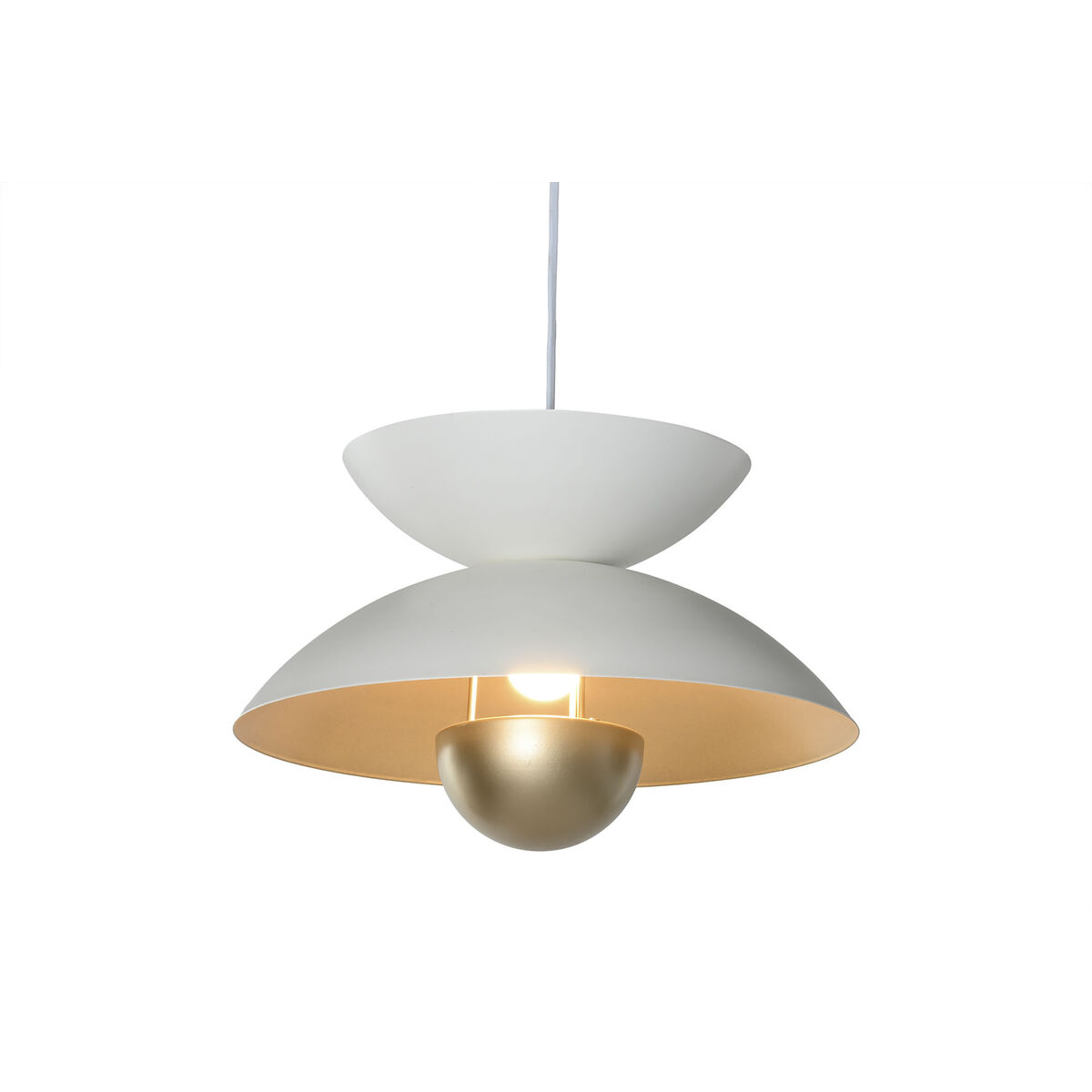 Taklampa Home ESPRIT Vit Gyllene Metall 50 W 36 x 36 x 22 cm - 5