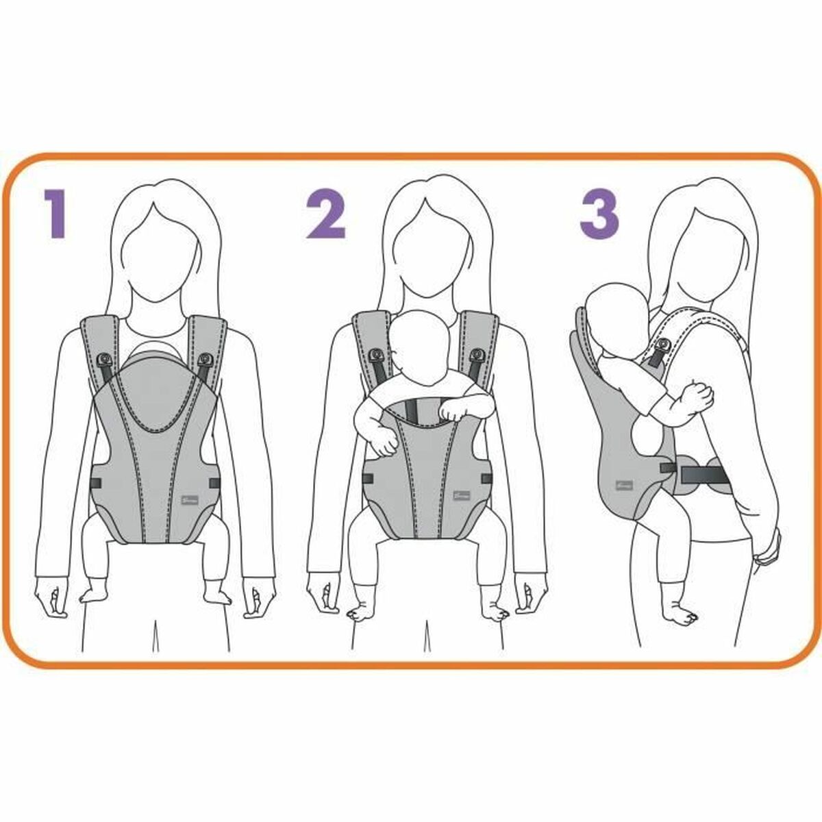 Bärstol Dreambaby Oxford Grå + 3 år 15 kg - 4