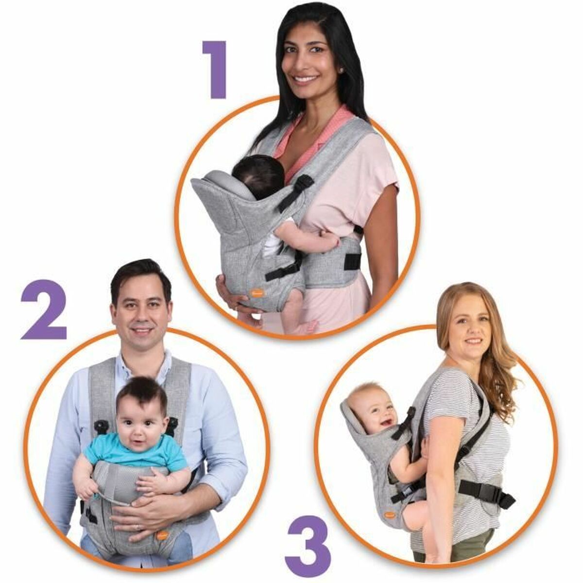 Bärstol Dreambaby Oxford Grå + 3 år 15 kg - 3