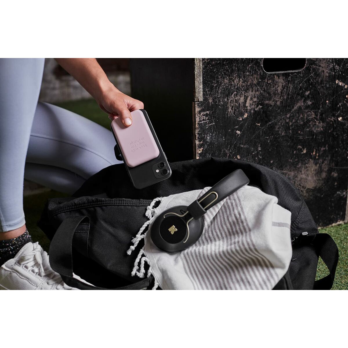 Powerbank med trådlös laddare Kreafunk Rosa 5000 mAh - 3