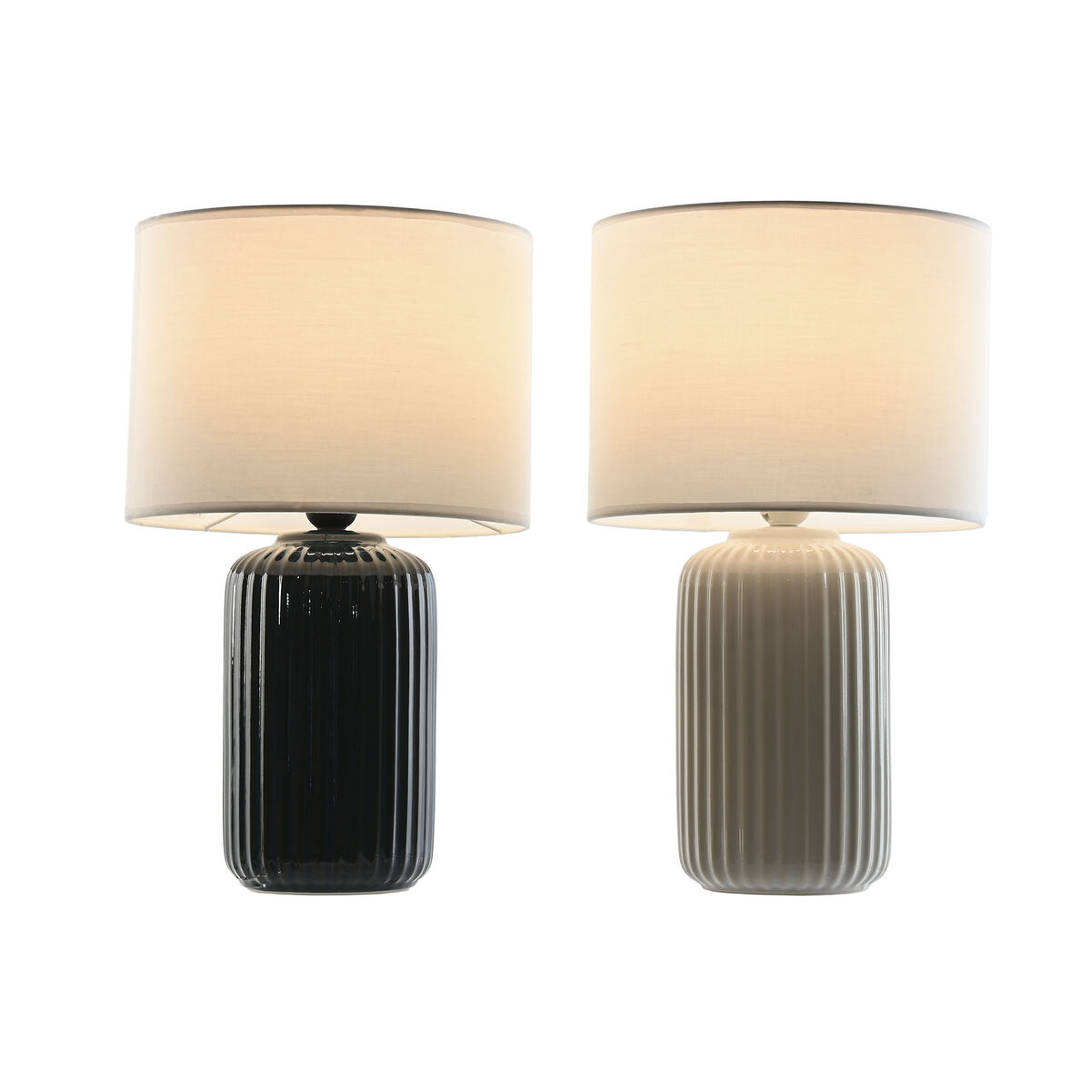 Bordslampa Home ESPRIT Keramik 28 x 28 x 47 cm (2 antal) - 4