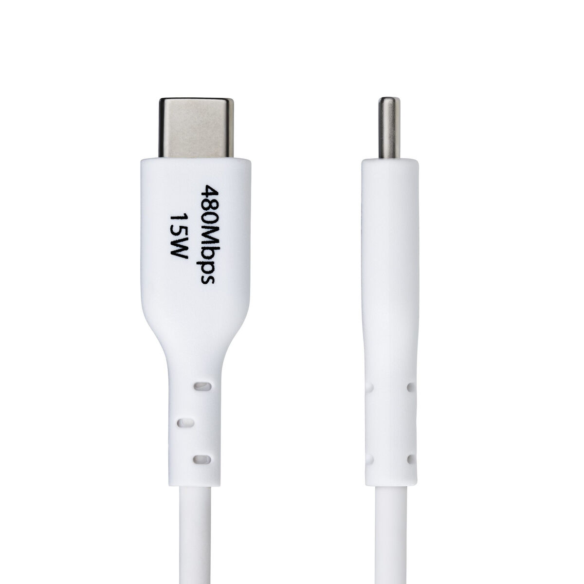 USB-kabel Startech USB2AC1MNCWHE Vit 1 m - 3