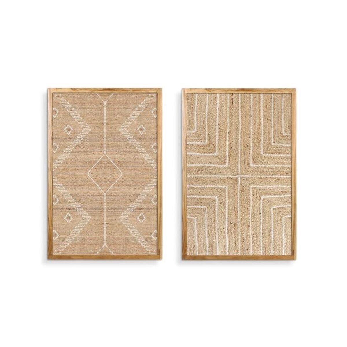 Tavla Home ESPRIT Jute Akaciaträ 60 x 3 x 90 cm (2 antal)